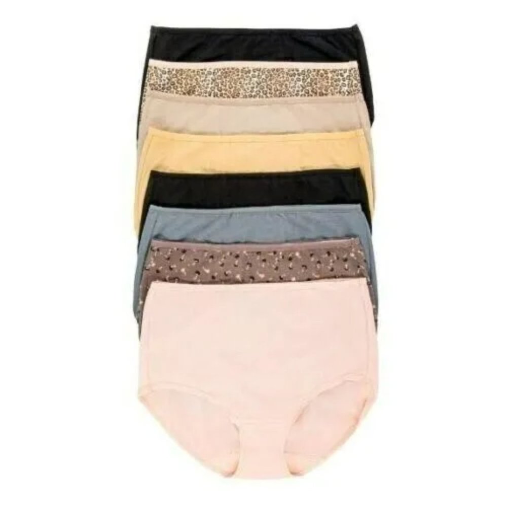 OPEN BOX Felina Women's High Waist Cotton Stretch Briefs 7 Pack Size S $40 EE372